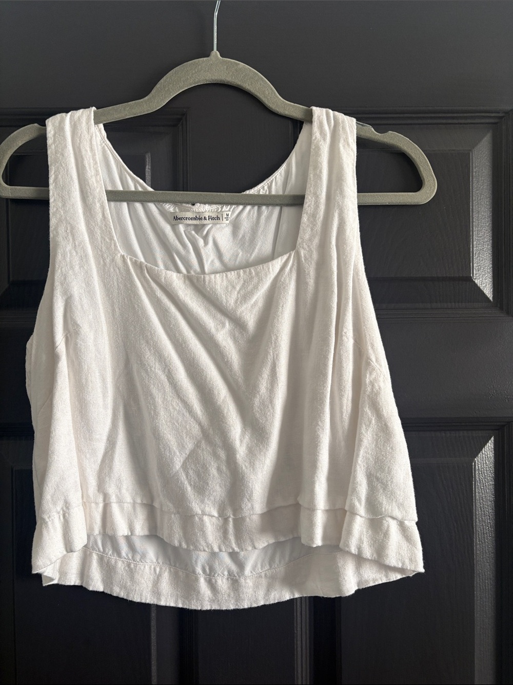 Abercrombie & Fitch White Layered Sleeveless Tank